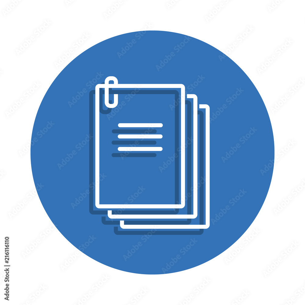 clip and paper icon. Element of education for mobile concept and web apps icon. Thin line icon with shadow in badge for website design and development, app development clip and paper icon. Element of education for mobile concept and web apps icon. Thin line icon with shadow in badge for website design and development, app development