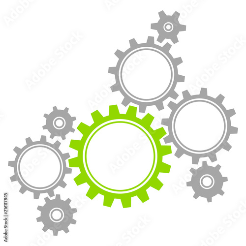 Gears Graphics Grey/Green