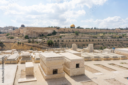 Graves near the Temple Mount in Jerusalem