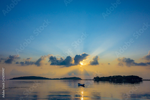 Sunrise on the beach, Chaweng Beach, Ko Samui, Thailand, Asia