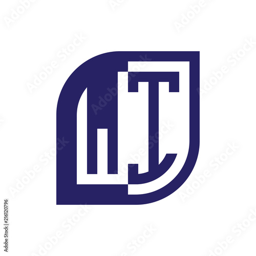 WI initial letter emblem logo negative space