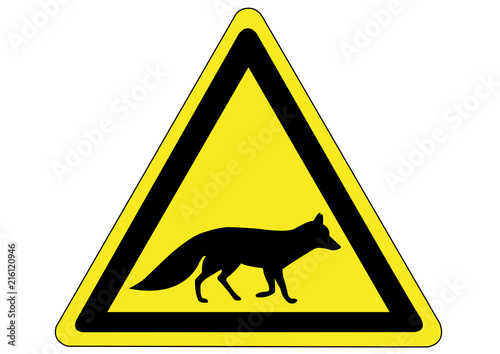 Schild Gefahr durch Füchse