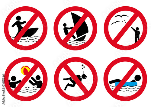 Verbotsschilder Strand