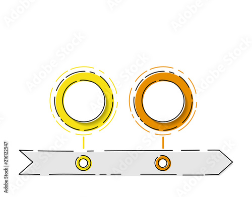 Layout of empty timeline - colourful infographic. Vector.