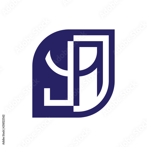 YA initial letter emblem logo negative space