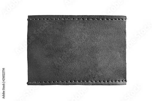 Leather label isolated