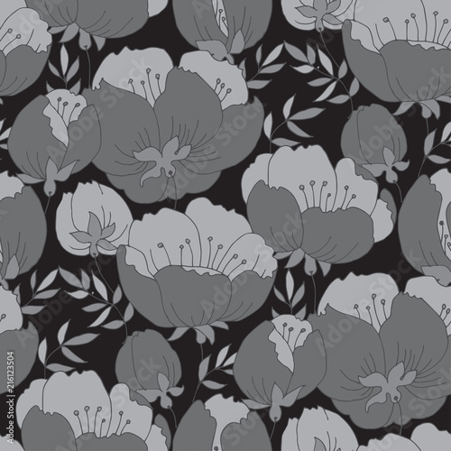 Concept gray rose flower pa...