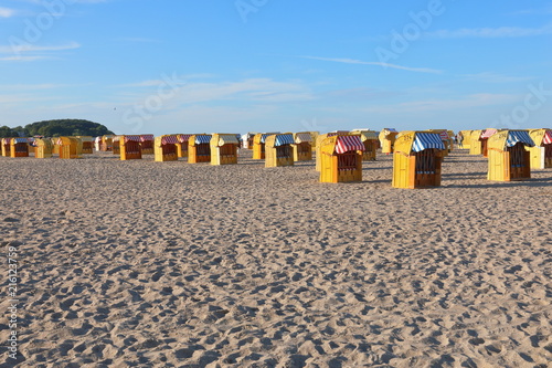 The beach huts, Baltic sea.