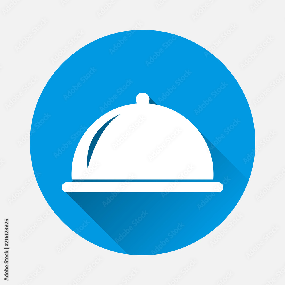 Hot food in restaurant vector icon. Symbol of a dinner in a restaurant with a flat shadow. Hot food in restaurant vector icon. Symbol of a dinner in a restaurant with a flat shadow.