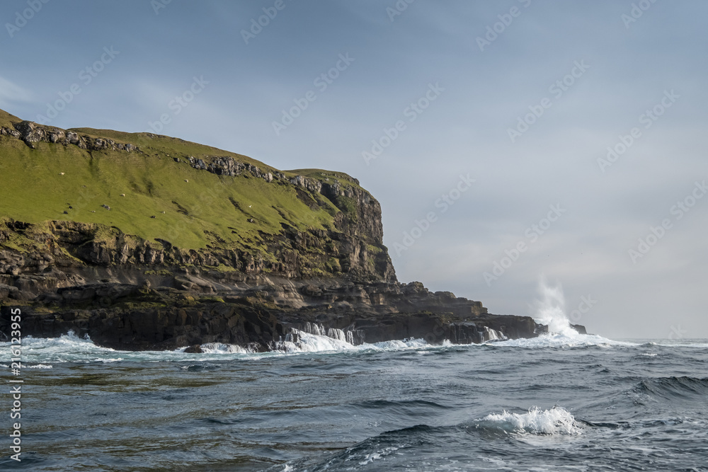 Sea and cliffs in faeroe