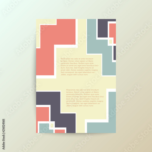 Minimalistic geometric card. Abstract design. Vector background. Suitable for banners, brochures, covers, flyers.