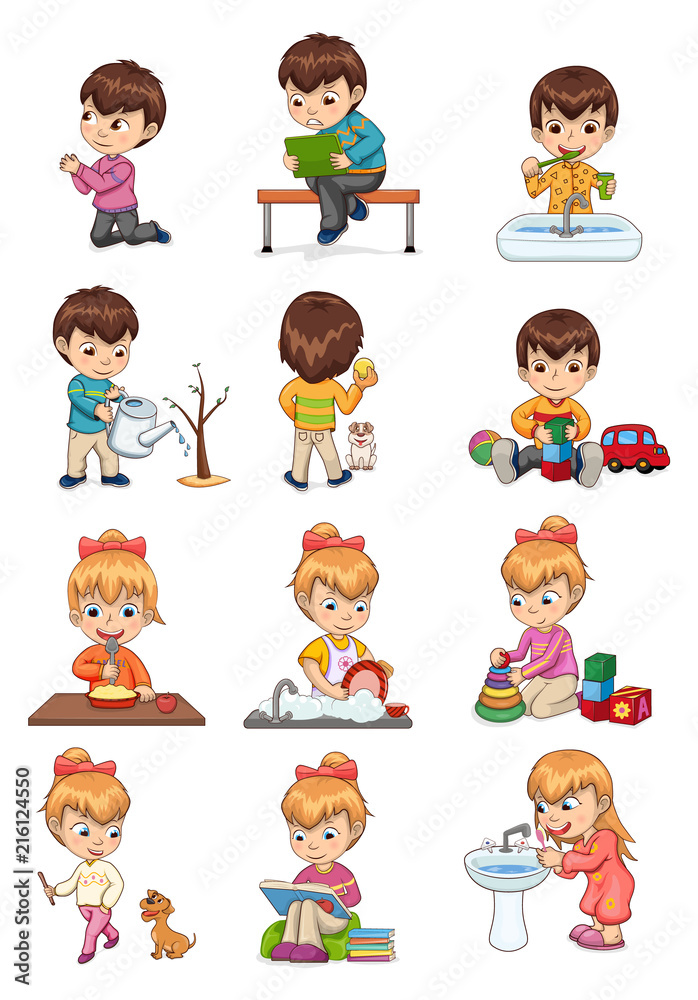 Male and Female Collection Vector Illustration Male and Female Collection Vector Illustration