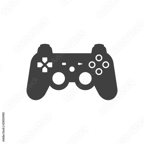 Video game Joystick icon. Silhouette Black. isolated on white background