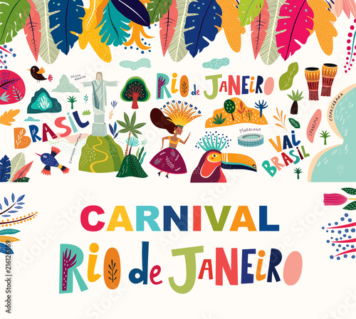 Illustration Brazil carnival 