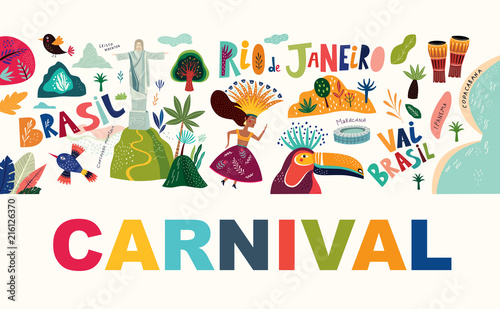 Illustration Brazil carniva