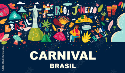 Illustration Brazil carnival