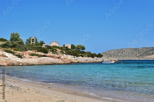 Agia Dynami beach on Chios Island, Greece