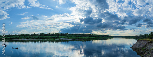 Fototapeta Naklejka Na Ścianę i Meble -  beautiful sunset over the river