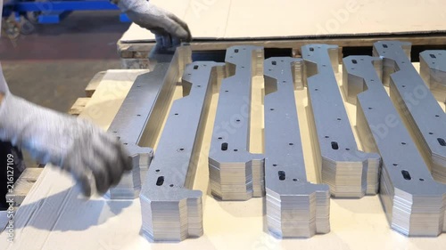 Pieces produced in series with CNC laser cutting machine