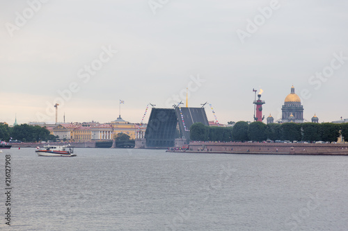 River parade in Saint--Petersburg
