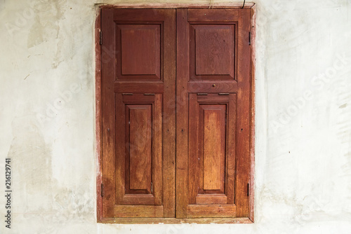 Vintage windows for background. In morning with sun light.