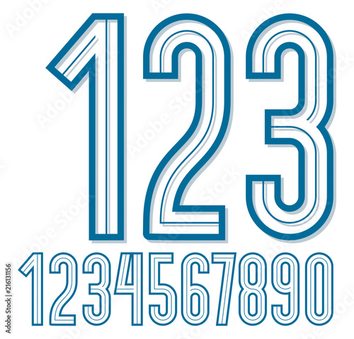 Set of retro tall vector nu...