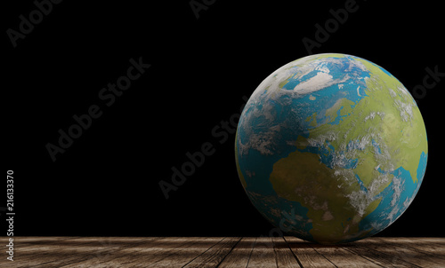Fototapeta Naklejka Na Ścianę i Meble -  planet world 3d-illustration. elements of this image furnished by NASA