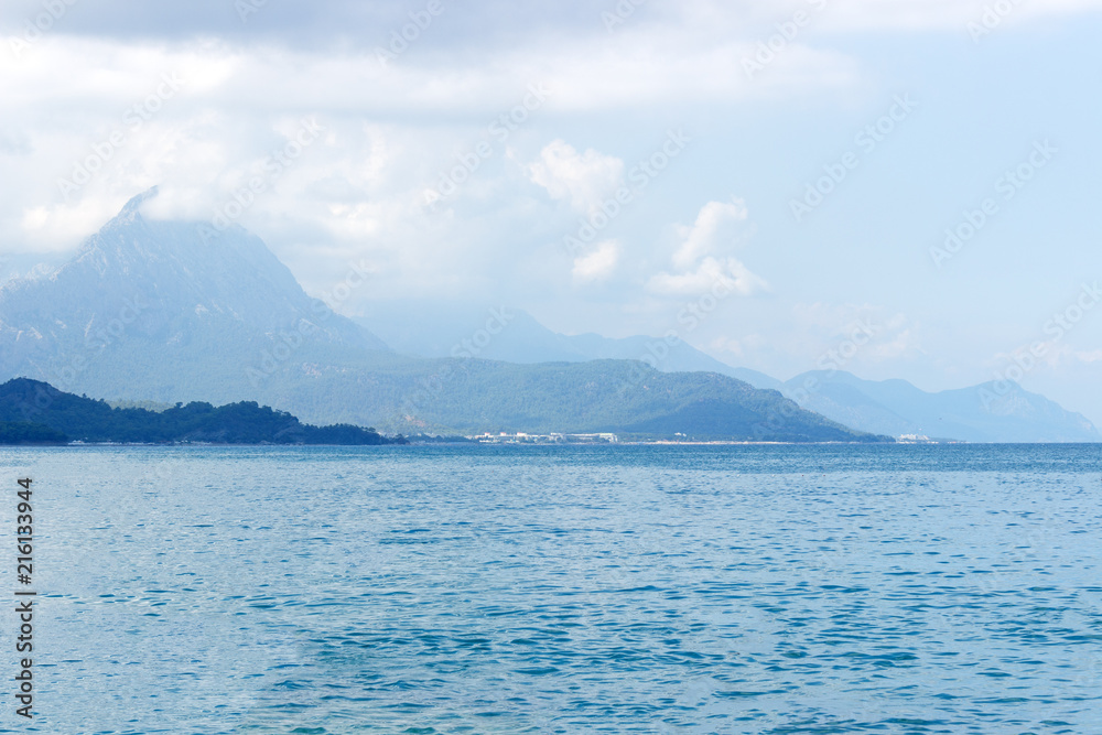 Picturesque mountain landscape with sea and cloud shot Picturesque mountain landscape with sea and cloud shot