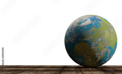 Fototapeta Naklejka Na Ścianę i Meble -  planet world 3d-illustration. elements of this image furnished by NASA