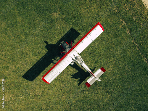 Photography Wilga plane / PZL 104 / from the drone