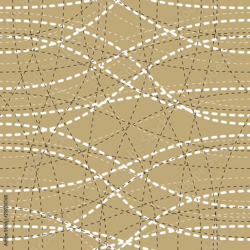 Curve wavy lines seamless pattern, vector repeat endless background, tangled stripes trendy tiling wallpaper motif. Usable for fabric, wallpaper, wrapping, web and print.