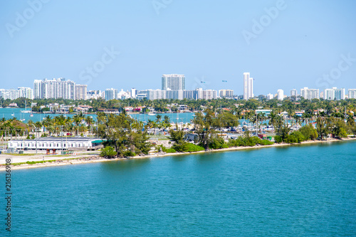 Skyline und Beach von Miami  Florida