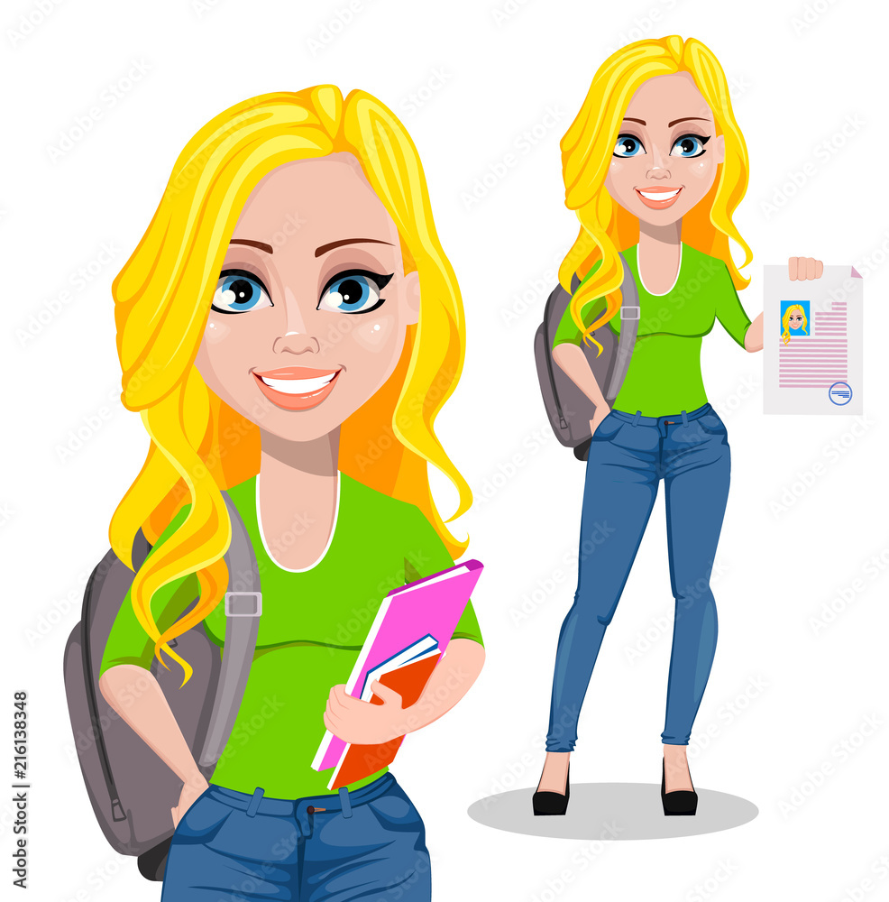 Happy student. Back to school. Happy student. Back to school.