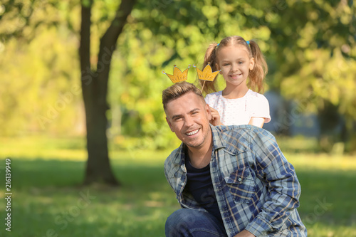 Happy father and daughter i...