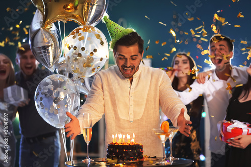 Young man near his birthday...