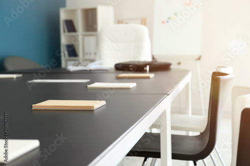 Table with notebooks prepar...
