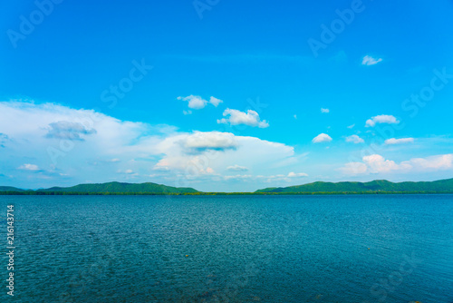 Beautiful Tropical Beach blue ocean background Summer view Sunshine at Sand and Sea Asia Beach Thailand Destinations 