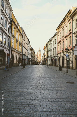 Fototapeta Naklejka Na Ścianę i Meble -  Street view of Krakow