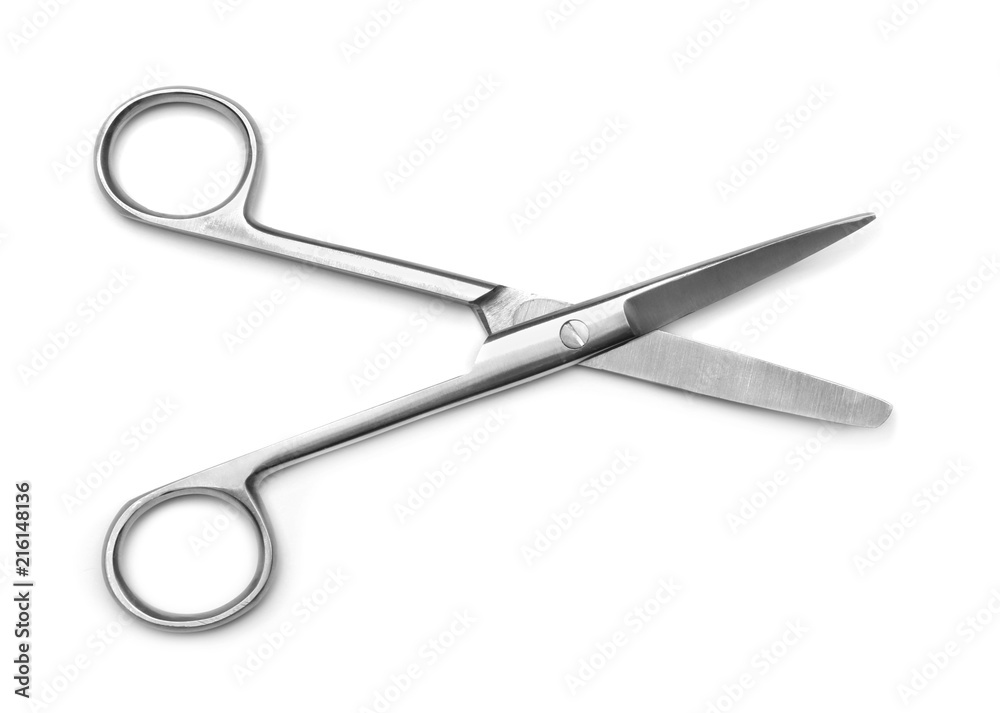 Dentist's scissors on white background Dentist's scissors on white background