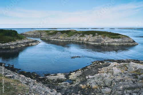 Beautiful landscape on the coast of famous Atlantic Ocean Road - Atlanterhavsveien , More og Romsdal county, Norway.