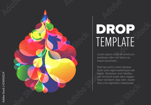Flyer template with droplet