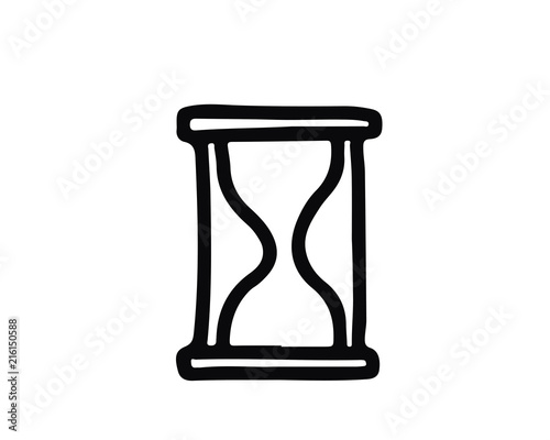 hourglass hand drawn icon , designed for web and app