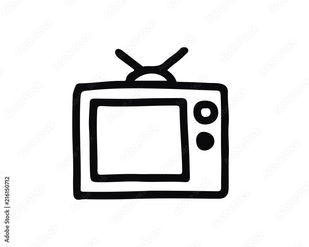 television hand drawn icon , designed for web and app television hand drawn icon , designed for web and app