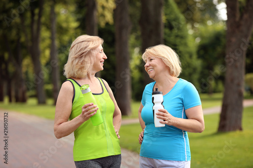 Sporty mature women after t...