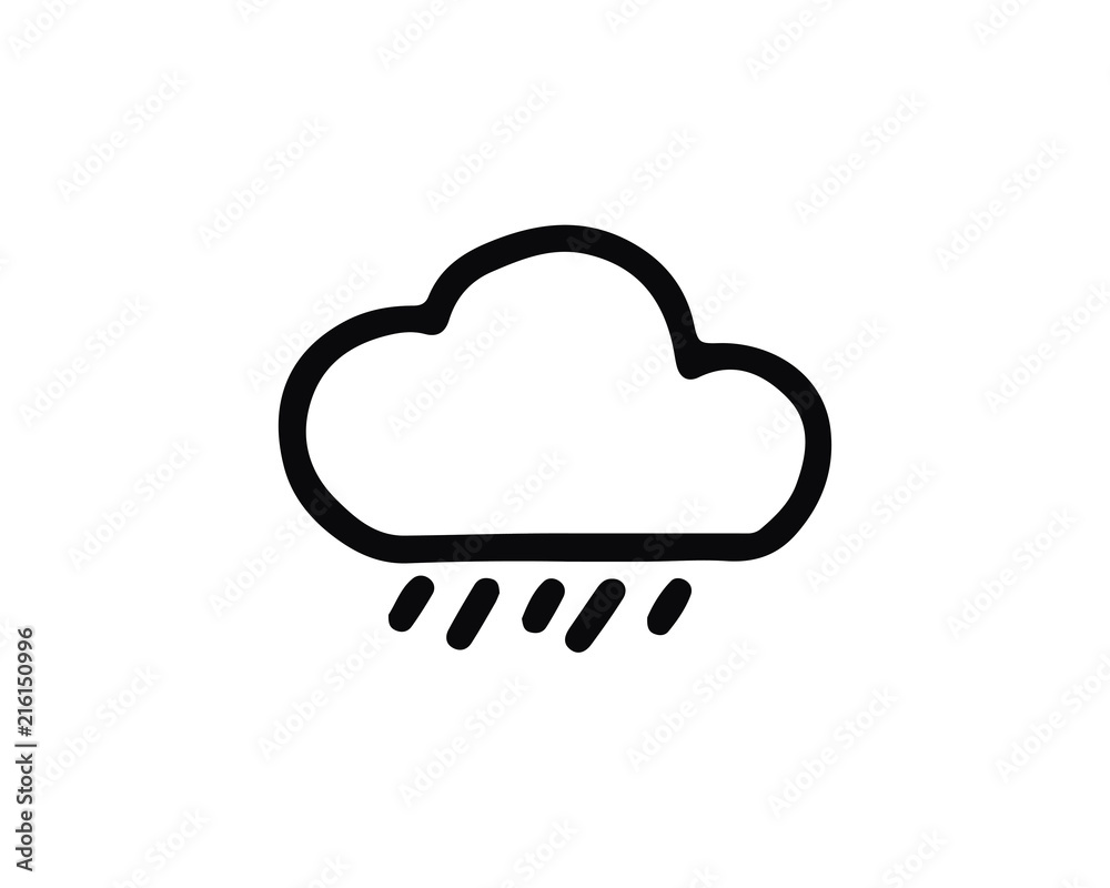 rain hand drawn icon , designed for web and app rain hand drawn icon , designed for web and app