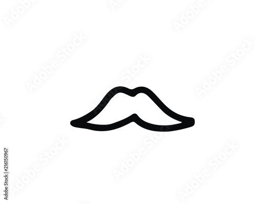 mustache hand drawn icon , designed for web and app
