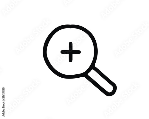zoom in hand drawn icon , designed for web and app
