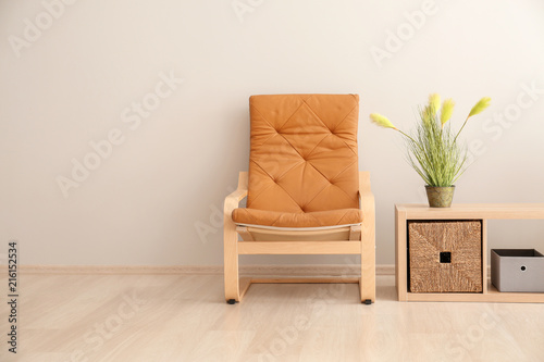 Comfortable armchair near l...