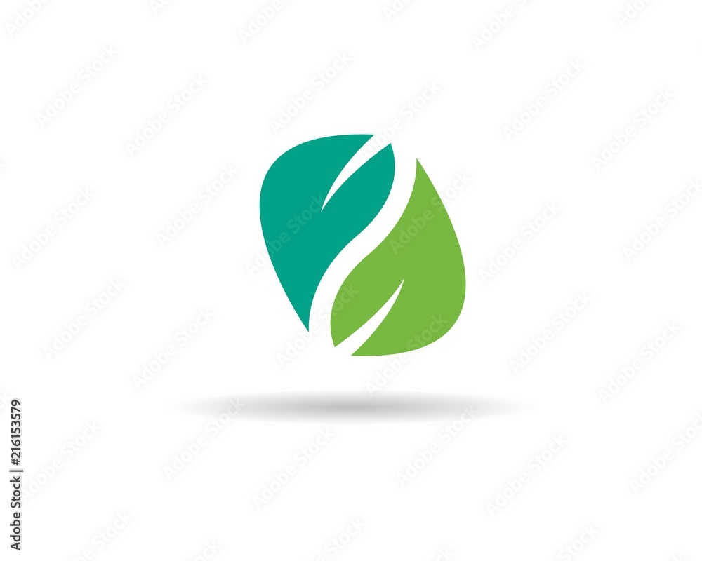 green leaf ecology nature element vector icon
