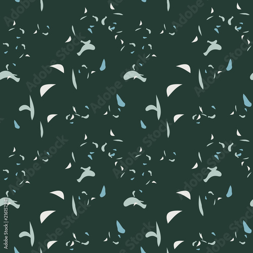 UFO military camouflage seamless pattern in green and different shades of beige and blue colors